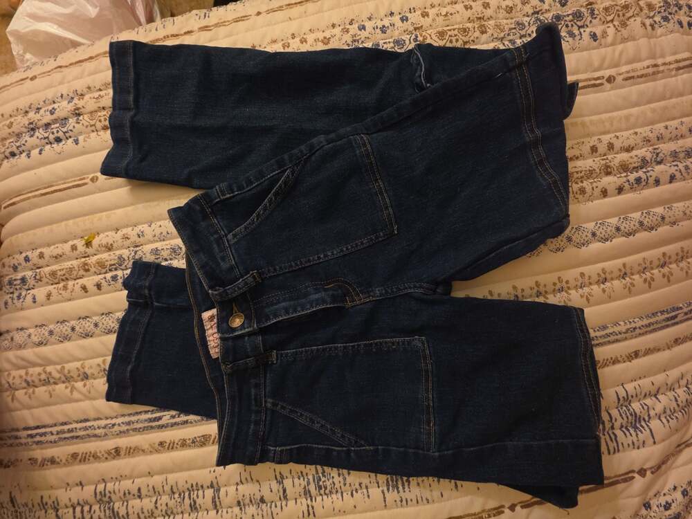 Gogo Star Dark Wash Cargo Utility Jeans with Flap Pockets
